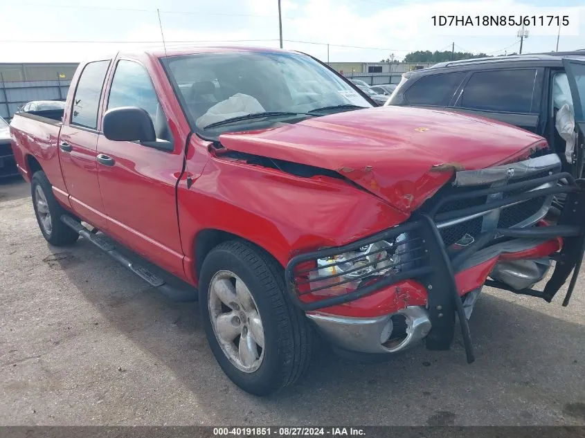 2005 Dodge Ram 1500 Slt/Laramie VIN: 1D7HA18N85J611715 Lot: 40191851