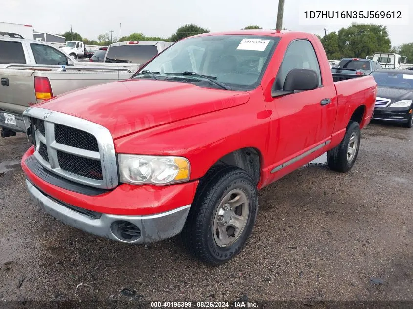 2005 Dodge Ram 1500 St VIN: 1D7HU16N35J569612 Lot: 40195399