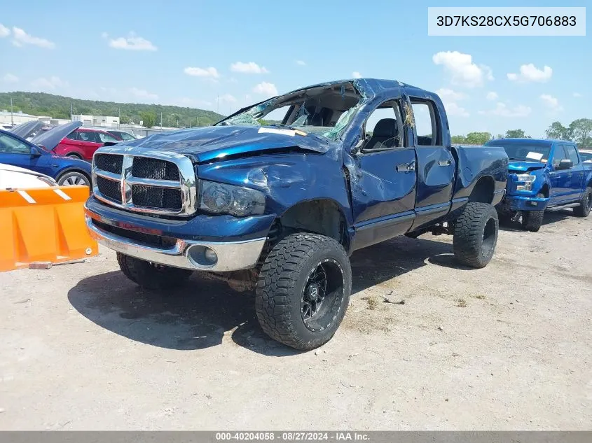 2005 Dodge Ram 2500 Slt/Laramie VIN: 3D7KS28CX5G706883 Lot: 40204058