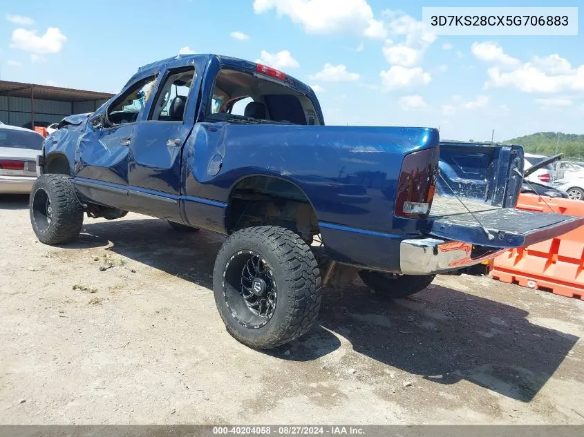 2005 Dodge Ram 2500 Slt/Laramie VIN: 3D7KS28CX5G706883 Lot: 40204058