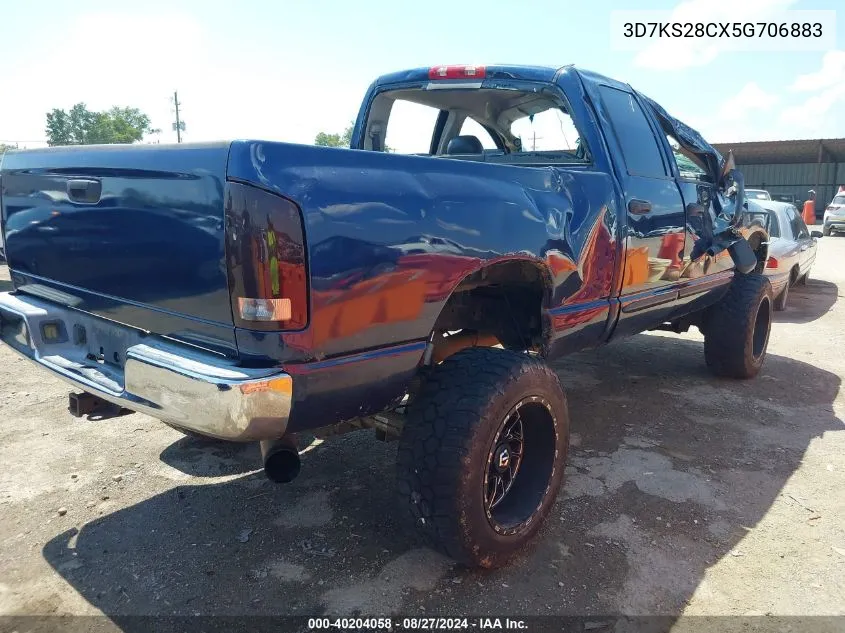 2005 Dodge Ram 2500 Slt/Laramie VIN: 3D7KS28CX5G706883 Lot: 40204058