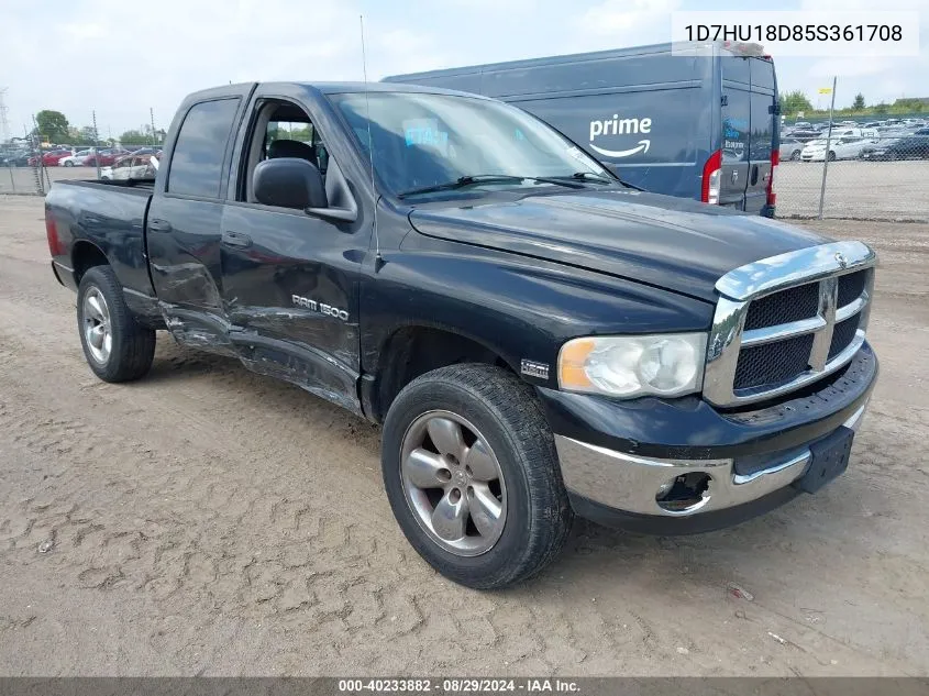 2005 Dodge Ram 1500 Slt/Laramie VIN: 1D7HU18D85S361708 Lot: 40233882