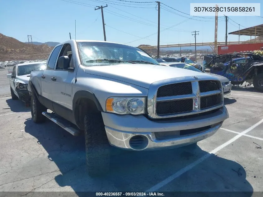 2005 Dodge Ram 2500 Slt/Laramie VIN: 3D7KS28C15G858261 Lot: 40236557