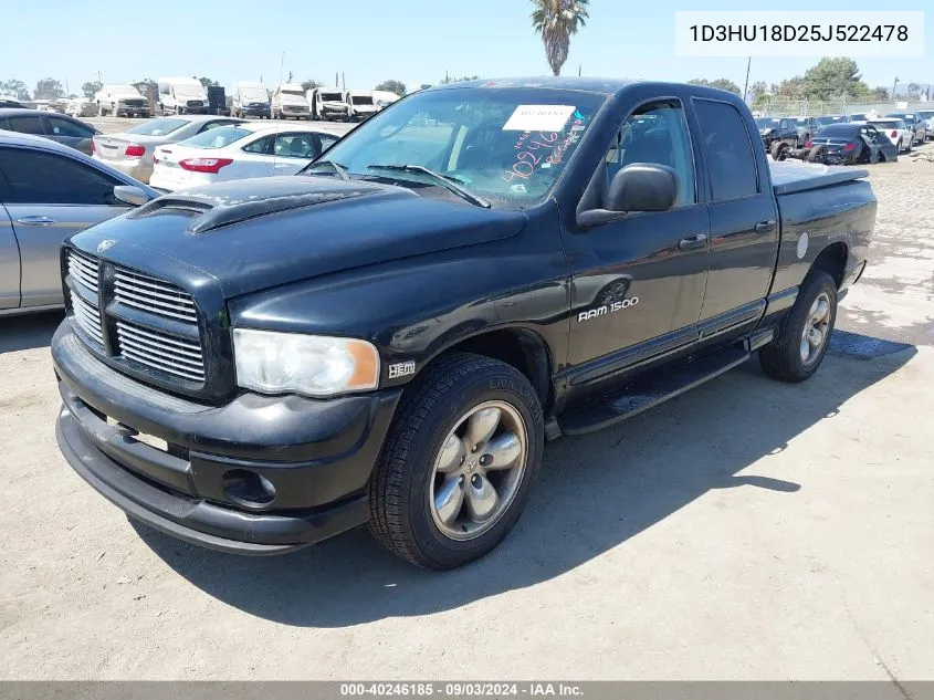 2005 Dodge Ram 1500 Slt/Laramie VIN: 1D3HU18D25J522478 Lot: 40246185