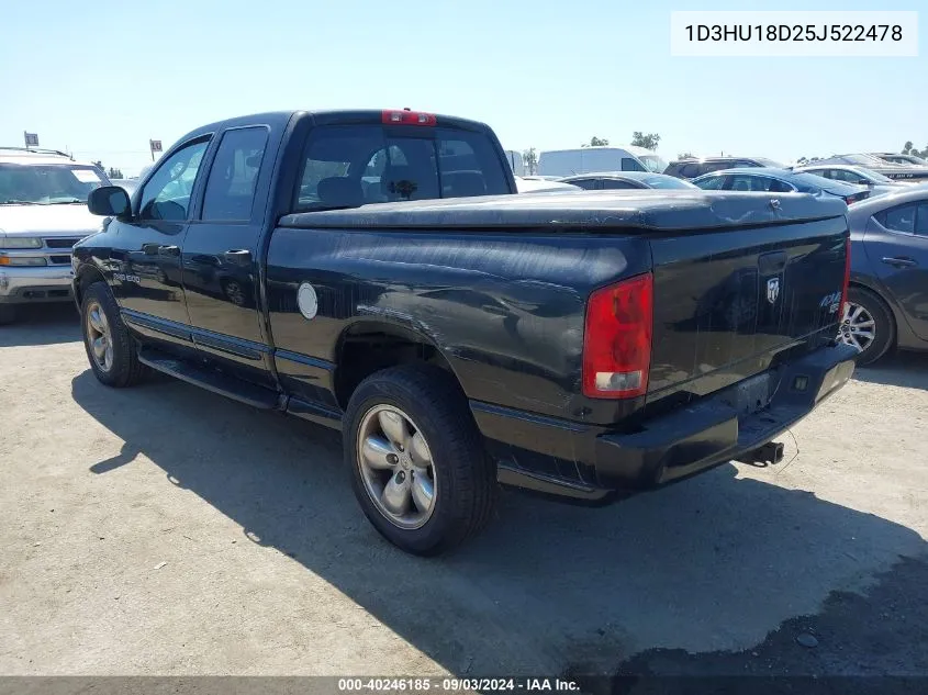 2005 Dodge Ram 1500 Slt/Laramie VIN: 1D3HU18D25J522478 Lot: 40246185