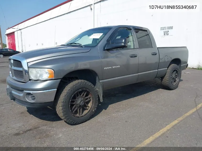 2005 Dodge Ram 1500 Slt/Laramie VIN: 1D7HU18N85S340687 Lot: 40275456