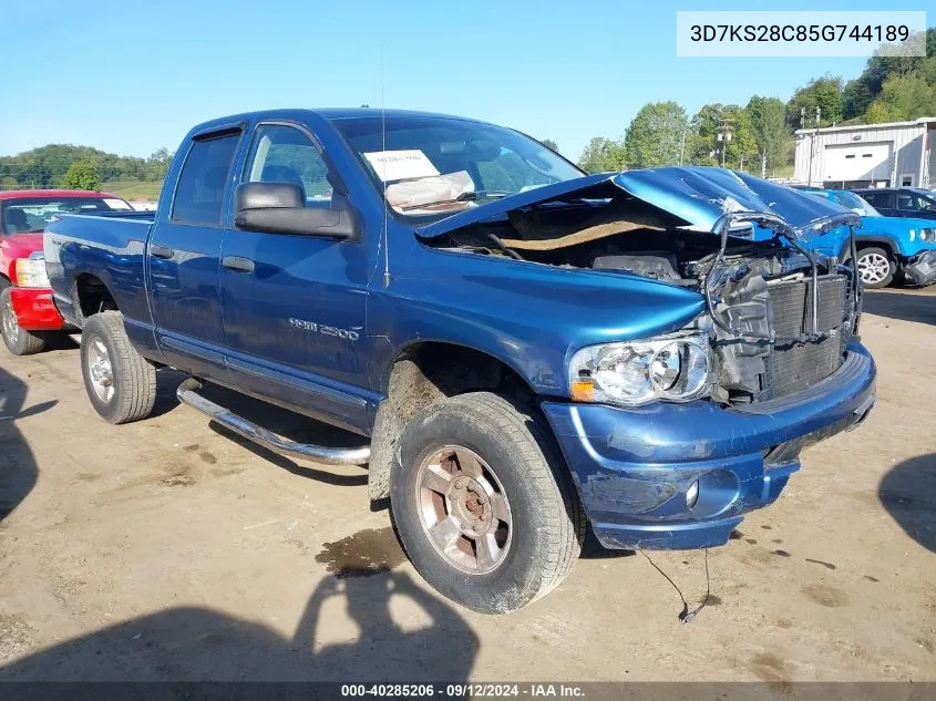 2005 Dodge Ram 2500 St/Slt VIN: 3D7KS28C85G744189 Lot: 40285206