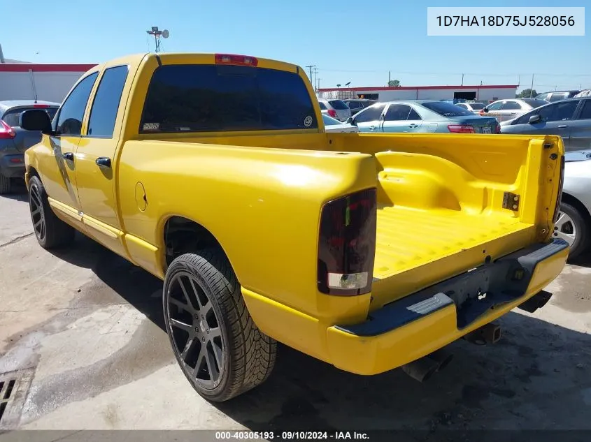 2005 Dodge Ram 1500 Slt/Laramie VIN: 1D7HA18D75J528056 Lot: 40305193