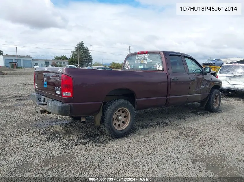 2005 Dodge Ram 1500 St VIN: 1D7HU18P45J612014 Lot: 40331799