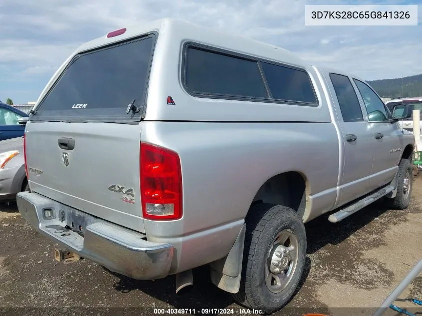 2005 Dodge Ram 2500 Slt/Laramie VIN: 3D7KS28C65G841326 Lot: 40349711