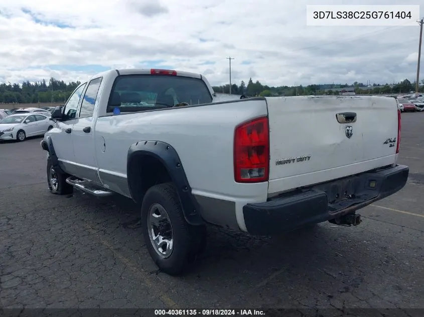 2005 Dodge Ram 3500 Slt/Laramie VIN: 3D7LS38C25G761404 Lot: 40361135