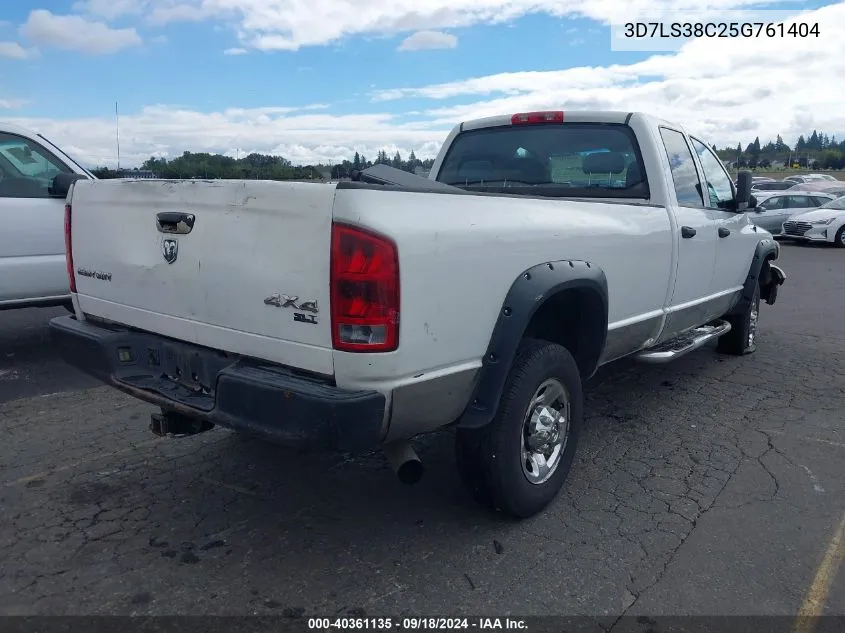 2005 Dodge Ram 3500 Slt/Laramie VIN: 3D7LS38C25G761404 Lot: 40361135