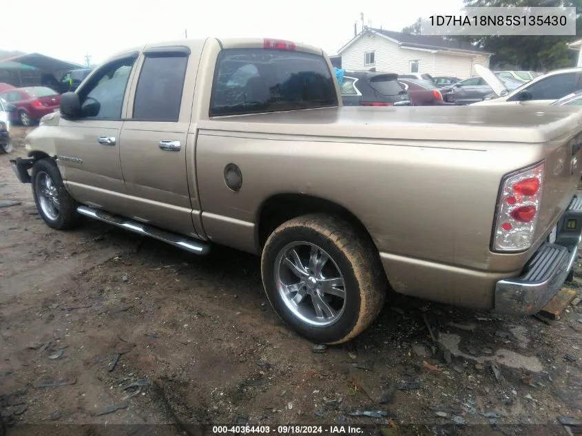 2005 Dodge Ram 1500 Slt/Laramie VIN: 1D7HA18N85S135430 Lot: 40364403