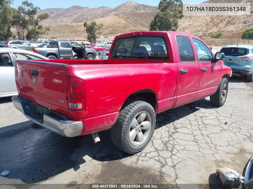 2005 Dodge Ram 1500 Slt/Laramie VIN: 1D7HA18D35S361348 Lot: 40372951