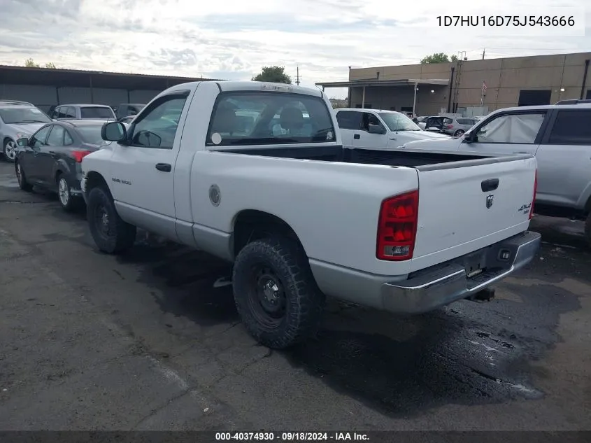 2005 Dodge Ram 1500 Slt/Laramie VIN: 1D7HU16D75J543666 Lot: 40374930