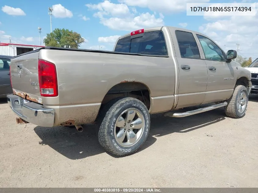 2005 Dodge Ram 1500 Slt/Laramie VIN: 1D7HU18N65S174394 Lot: 40383815