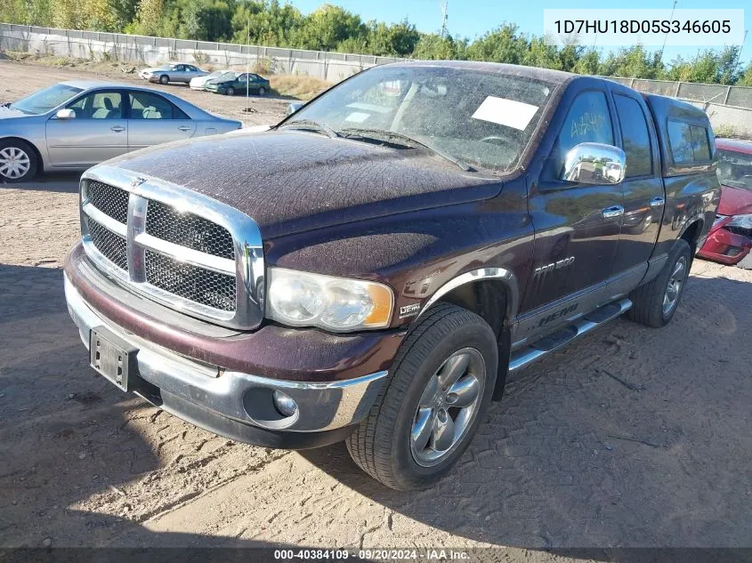 2005 Dodge Ram 1500 Slt/Laramie VIN: 1D7HU18D05S346605 Lot: 40384109