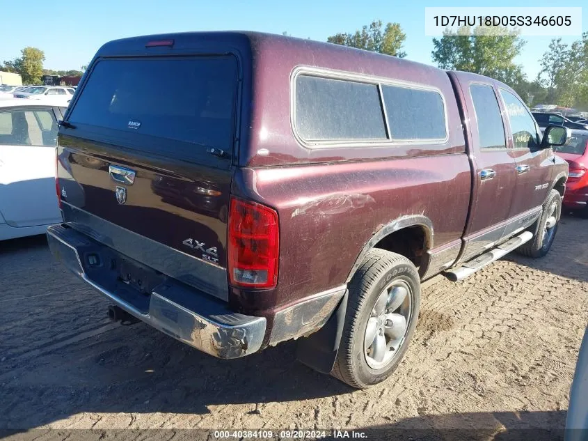 2005 Dodge Ram 1500 Slt/Laramie VIN: 1D7HU18D05S346605 Lot: 40384109