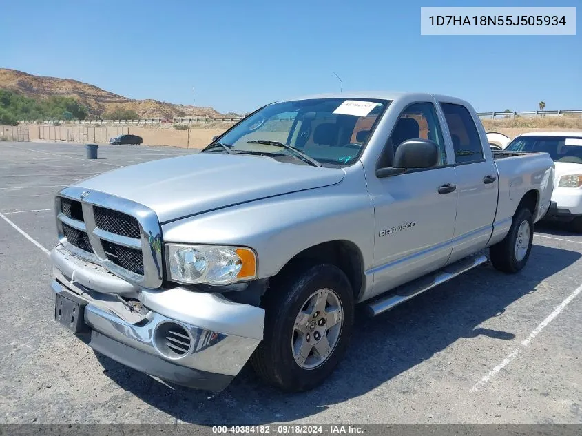 2005 Dodge Ram 1500 Slt/Laramie VIN: 1D7HA18N55J505934 Lot: 40384182