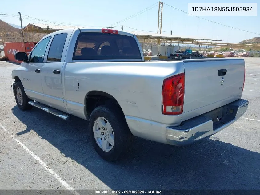 2005 Dodge Ram 1500 Slt/Laramie VIN: 1D7HA18N55J505934 Lot: 40384182