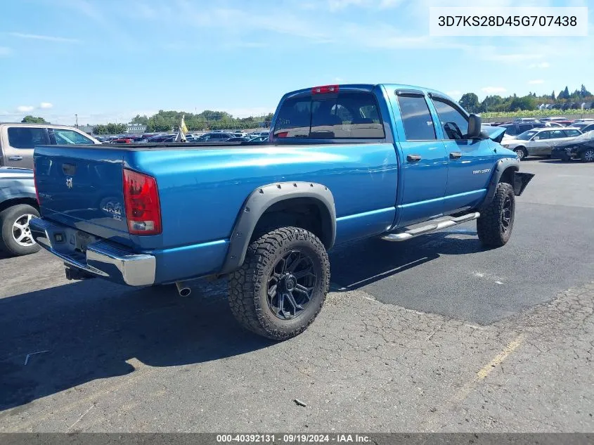 2005 Dodge Ram 2500 Slt/Laramie VIN: 3D7KS28D45G707438 Lot: 40392131