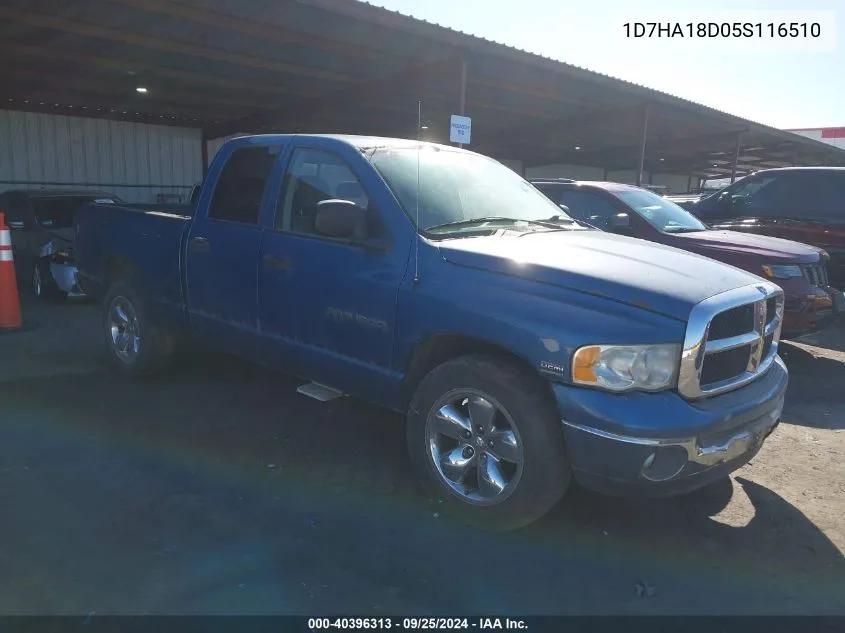 2005 Dodge Ram 1500 Slt/Laramie VIN: 1D7HA18D05S116510 Lot: 40396313