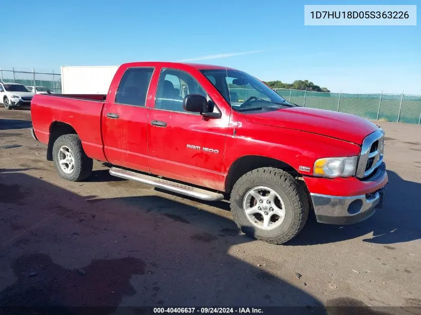 2005 Dodge Ram 1500 St/Slt VIN: 1D7HU18D05S363226 Lot: 40406637