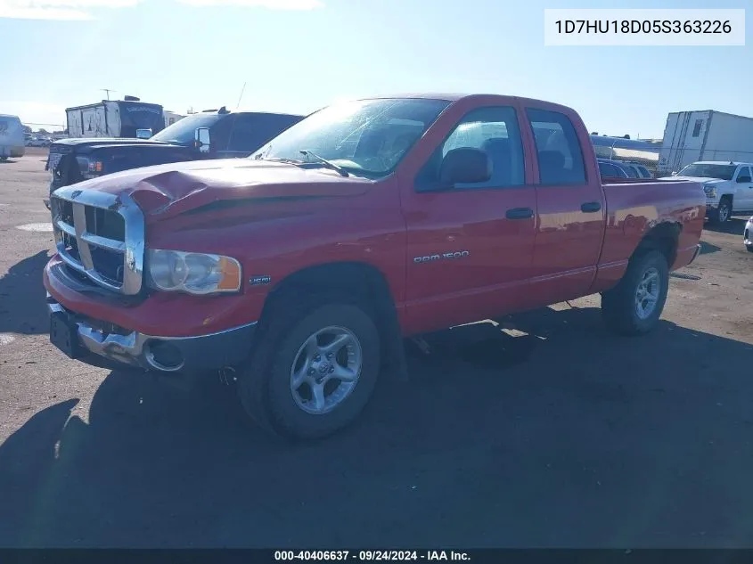 2005 Dodge Ram 1500 St/Slt VIN: 1D7HU18D05S363226 Lot: 40406637