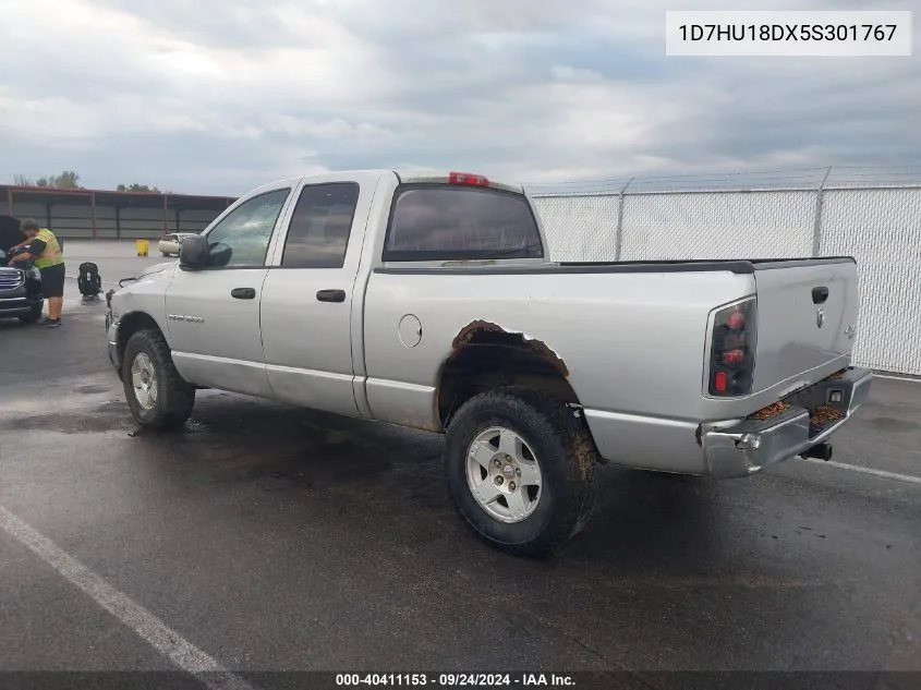 2005 Dodge Ram 1500 Slt/Laramie VIN: 1D7HU18DX5S301767 Lot: 40411153