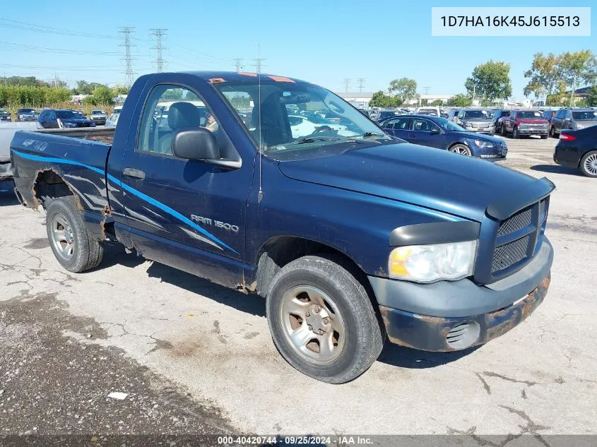 2005 Dodge Ram 1500 St VIN: 1D7HA16K45J615513 Lot: 40420744