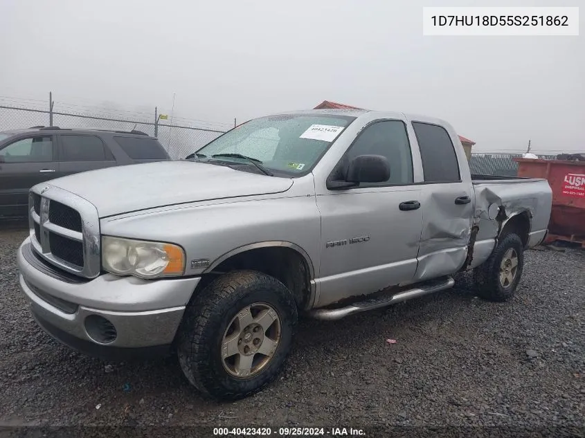 2005 Dodge Ram 1500 Slt/Laramie VIN: 1D7HU18D55S251862 Lot: 40423420