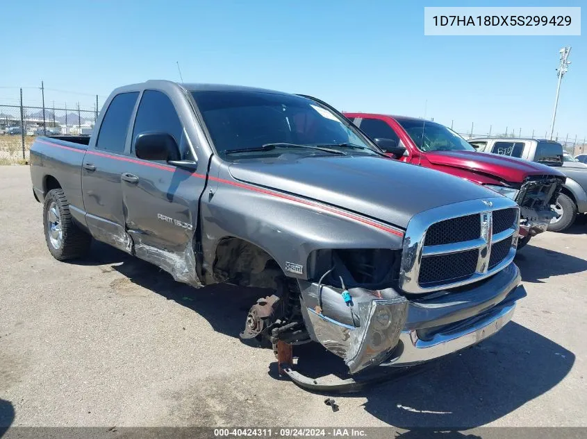 2005 Dodge Ram 1500 St/Slt VIN: 1D7HA18DX5S299429 Lot: 40424311