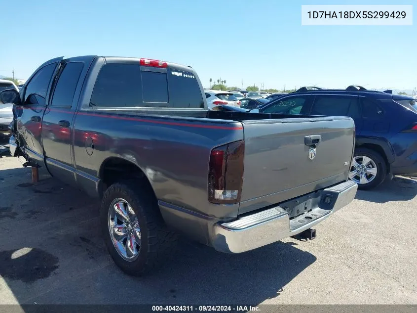 2005 Dodge Ram 1500 St/Slt VIN: 1D7HA18DX5S299429 Lot: 40424311