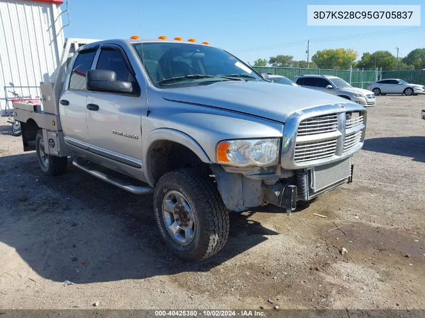 2005 Dodge Ram 2500 Slt/Laramie VIN: 3D7KS28C95G705837 Lot: 40425380