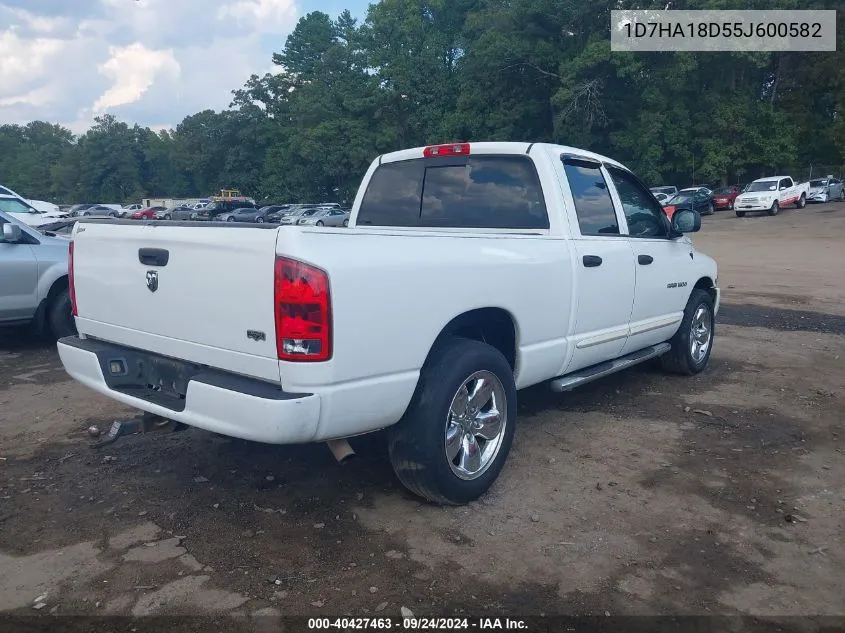 2005 Dodge Ram 1500 Slt/Laramie VIN: 1D7HA18D55J600582 Lot: 40427463