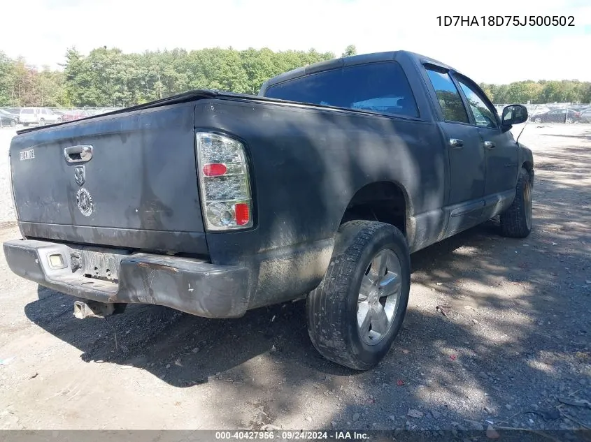 1D7HA18D75J500502 2005 Dodge Ram 1500 Slt/Laramie