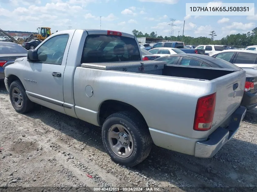 2005 Dodge Ram 1500 St VIN: 1D7HA16K65J508351 Lot: 40432811