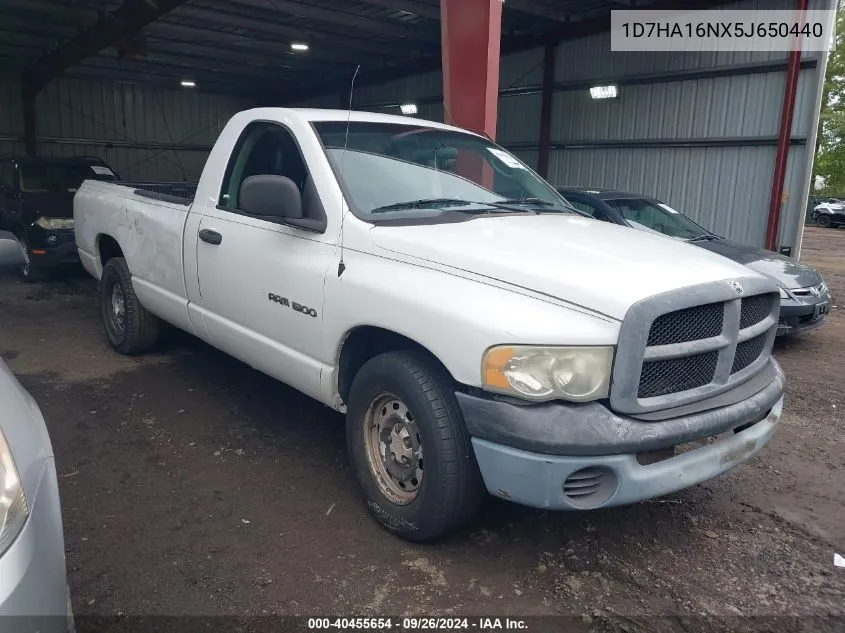 2005 Dodge Ram 1500 St VIN: 1D7HA16NX5J650440 Lot: 40455654