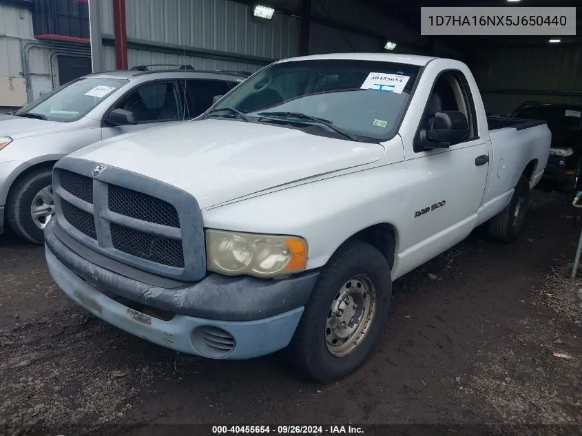 2005 Dodge Ram 1500 St VIN: 1D7HA16NX5J650440 Lot: 40455654