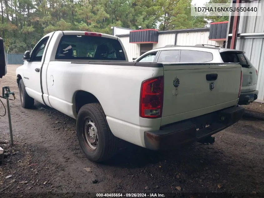 2005 Dodge Ram 1500 St VIN: 1D7HA16NX5J650440 Lot: 40455654