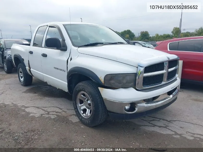 2005 Dodge Ram 1500 Slt/Laramie VIN: 1D7HU18DX5S285652 Lot: 40458433