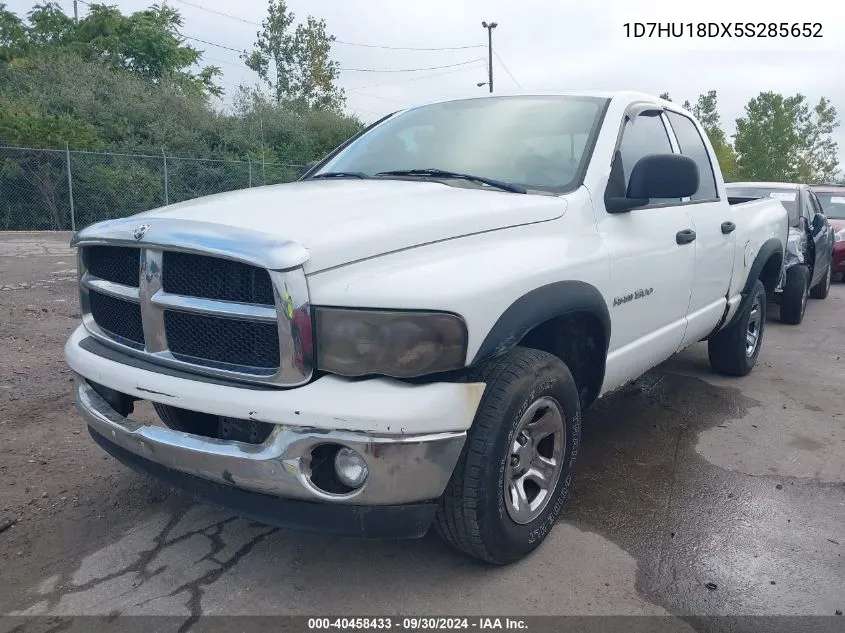 2005 Dodge Ram 1500 Slt/Laramie VIN: 1D7HU18DX5S285652 Lot: 40458433