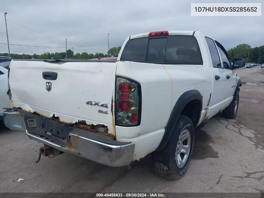 1D7HU18DX5S285652 2005 Dodge Ram 1500 Slt/Laramie