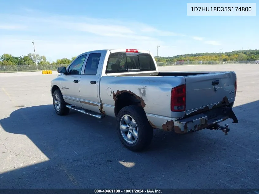 2005 Dodge Ram 1500 Slt/Laramie VIN: 1D7HU18D35S174800 Lot: 40461198