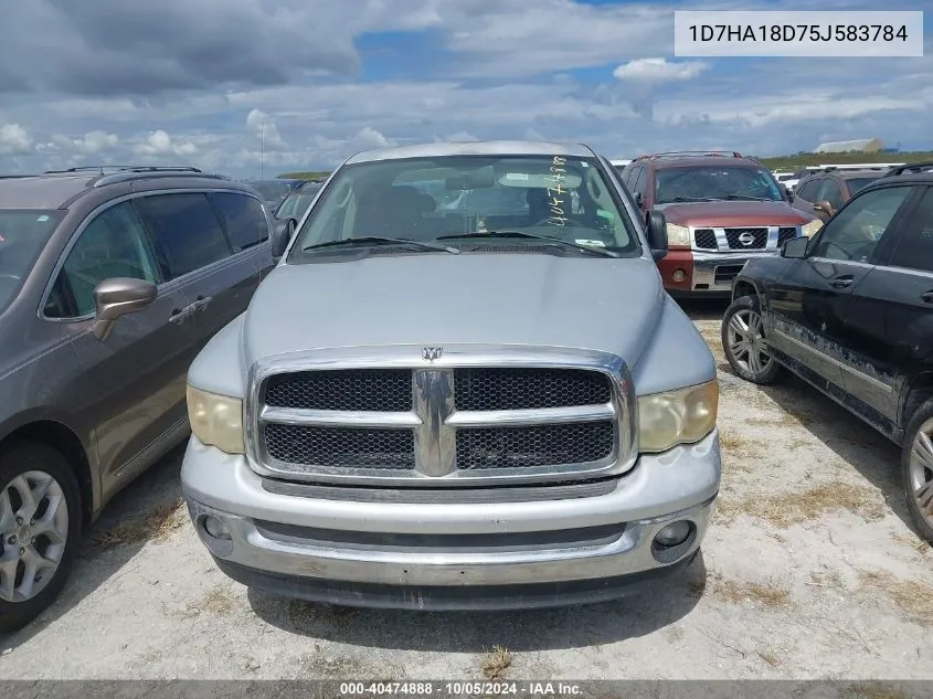 2005 Dodge Ram 1500 St/Slt VIN: 1D7HA18D75J583784 Lot: 40474888