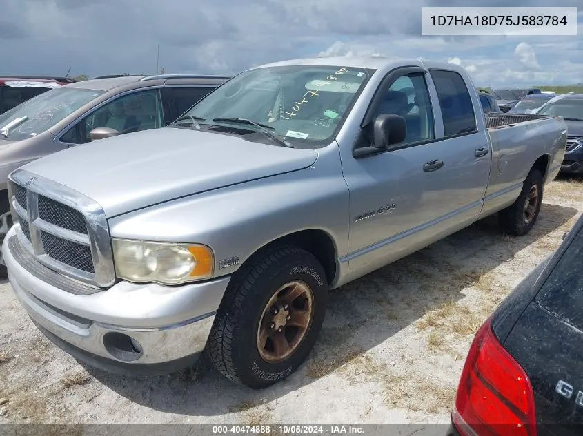 2005 Dodge Ram 1500 St/Slt VIN: 1D7HA18D75J583784 Lot: 40474888