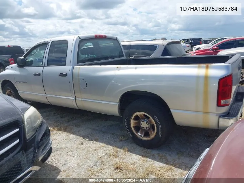 2005 Dodge Ram 1500 St/Slt VIN: 1D7HA18D75J583784 Lot: 40474888