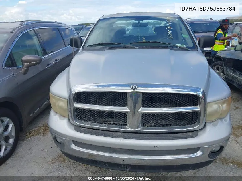 2005 Dodge Ram 1500 St/Slt VIN: 1D7HA18D75J583784 Lot: 40474888