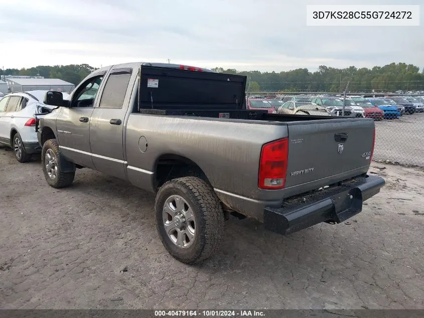 2005 Dodge Ram 2500 St/Slt VIN: 3D7KS28C55G724272 Lot: 40479164