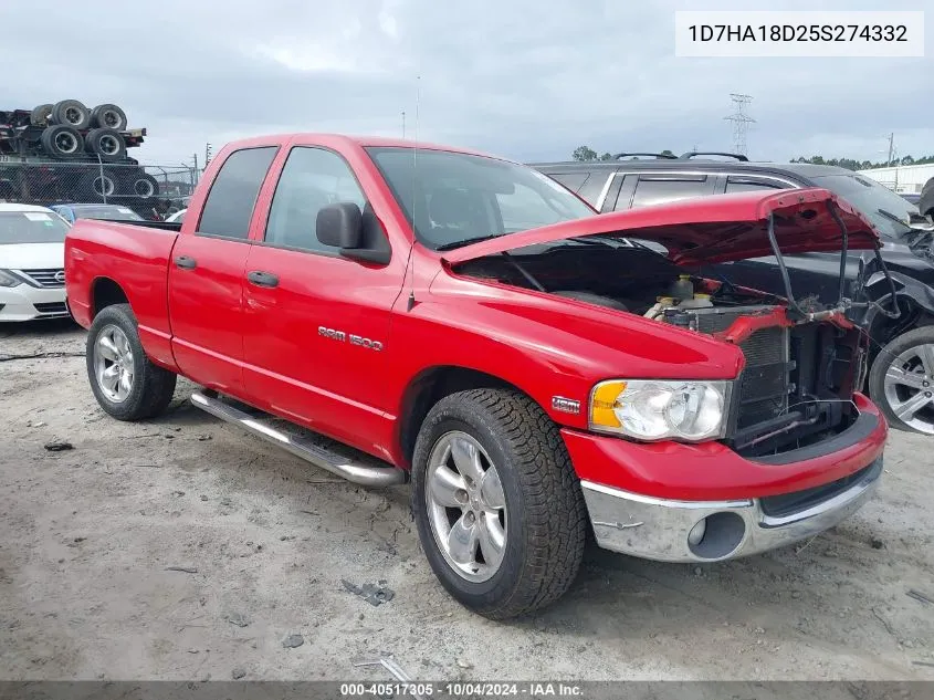 2005 Dodge Ram 1500 Slt/Laramie VIN: 1D7HA18D25S274332 Lot: 40517305